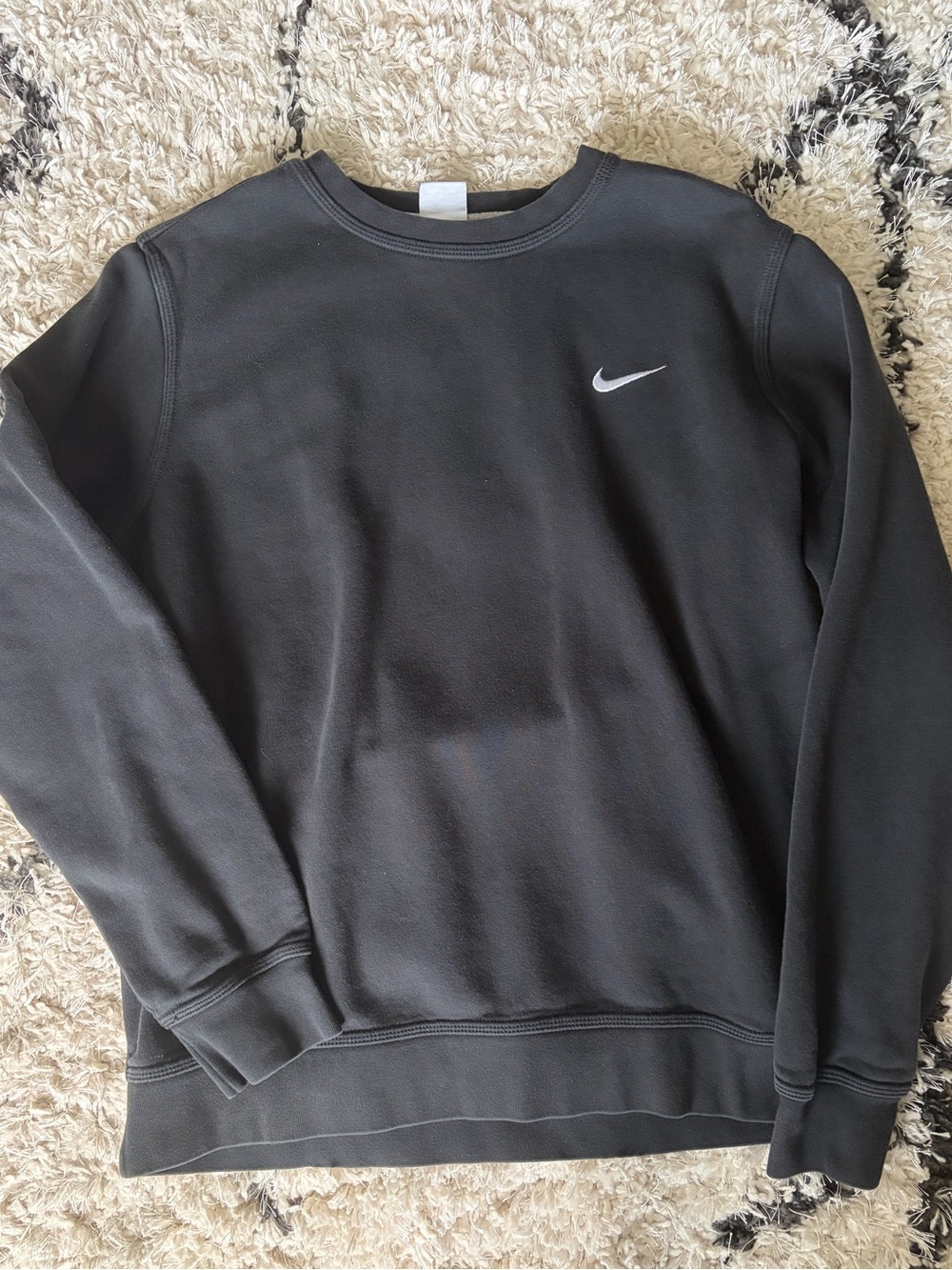 Nike Black Crewneck Sweatshirt with White Swoosh